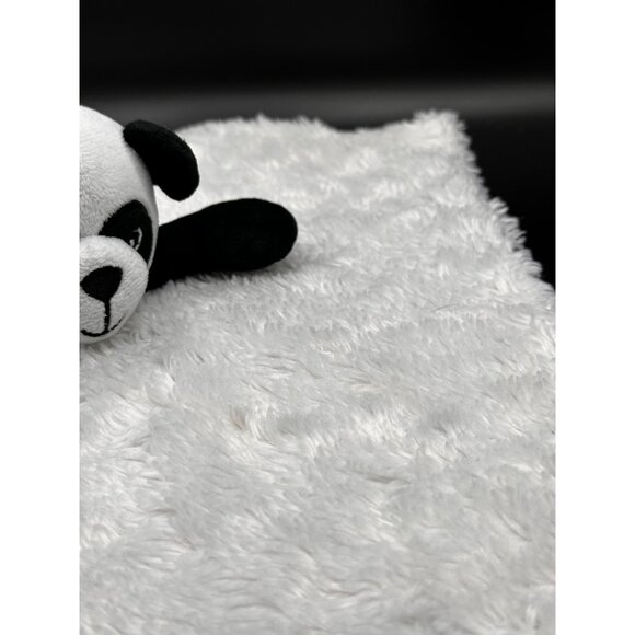 Okie Dokie Panda Plush Baby Security Blanket Lovey Black White Swirl 13” Plush - Picture 4 of 10